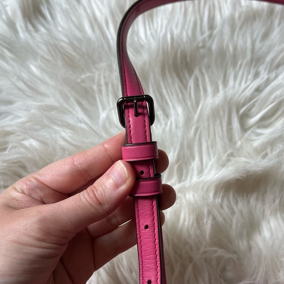 Coach Mini Crosby Carryall Crossbody in Floral Rivets Hot Pink Pebbled Leather 🩷 - Picture 6 of 16